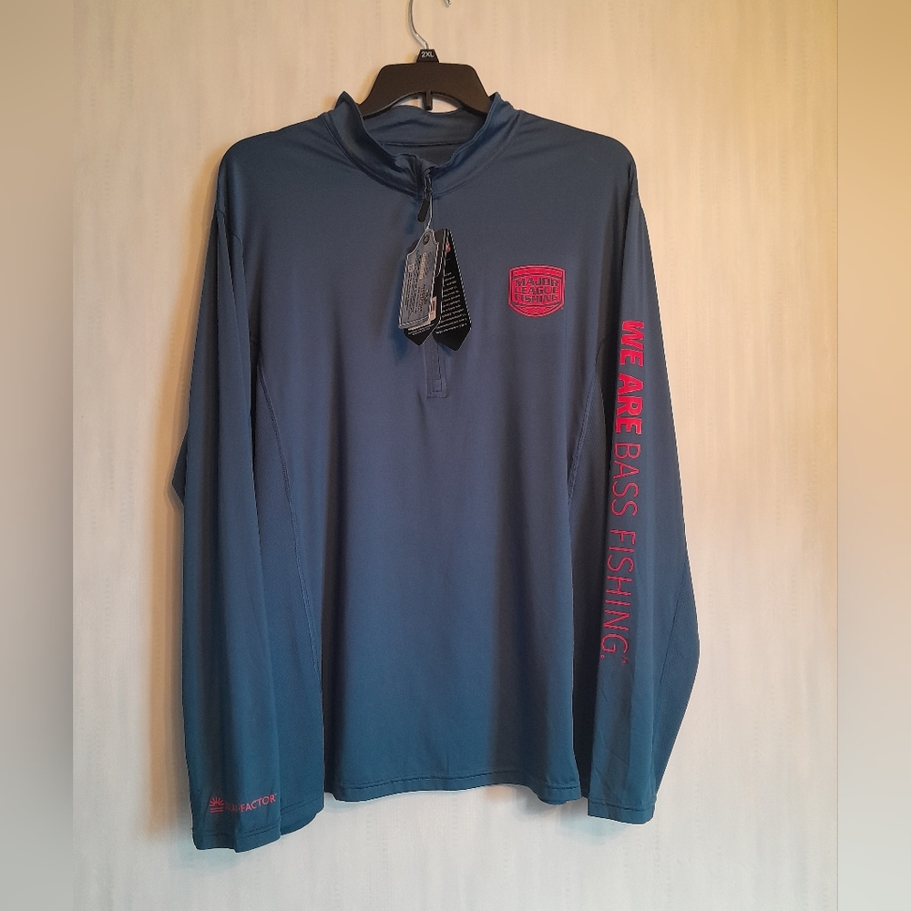 - Major League Fishing MLF Long Sleeve 1/4 Zip Performance Layer Habit Siz…